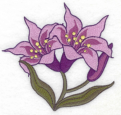 Embroidery Design: Lily large<br> 4.99w X 4.86h