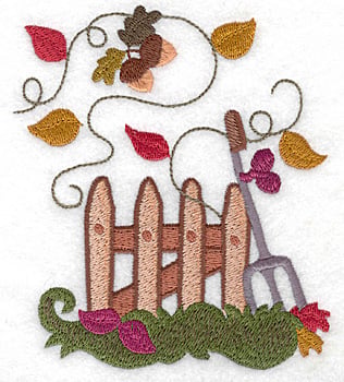 Embroidery Design: Picket fence large<br> 4.36w X 4.95h