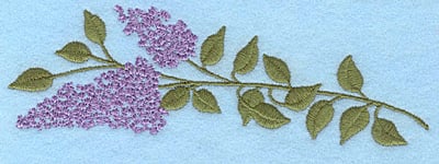 Embroidery Design: Lilac bloom D <br>6.00"w X 1.98"h