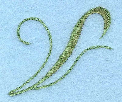 Embroidery Design: Tulip leaves <br>2.04"w X 1.79"h
