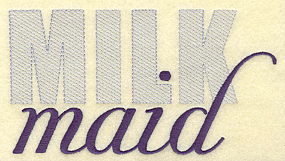Embroidery Design: Milk maid large <br> 6.96w X 3.77h