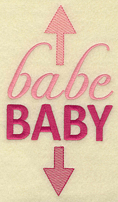 Embroidery Design: Babe baby large<br> 3.92w X 6.99h