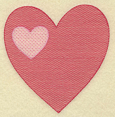 Embroidery Design: Double heart large<br> 4.85w X 4.95h