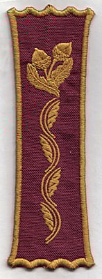 Embroidery Design: Bookmark 109 oak leaves with acorns<br>6.36w X 2.18h | Embroidery Legacy Embroidery Design: Bookmark 109 oak leaves with acorns<br>6.36w X 2.18h