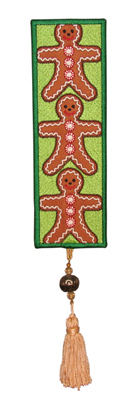 Embroidery Design: Bookmark 209 Gingerbread men<br>2.22w X 6.72h | Embroidery Legacy Embroidery Design: Bookmark 209 Gingerbread men<br>2.22w X 6.72h