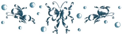 Embroidery Design: Butterflies & Bubbles 1<br>10.10" x 2.76"