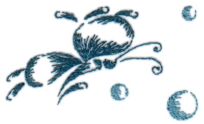 Embroidery Design: Butterflies & Bubbles 3<br>3.02" x 1.81"