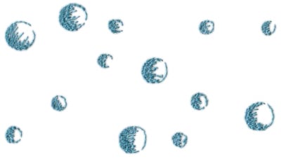 Embroidery Design: Bubbles (Small)<br>4.45" x 2.45"