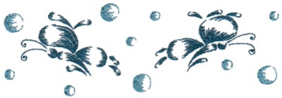 Embroidery Design: Butterflies & Bubbles 11<br>6.77" x 2.33"