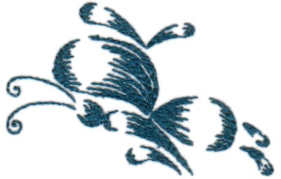 Embroidery Design: Butterflies and Bubbles<br>3.83" x 2.43"