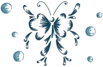 Embroidery Design: Butterflies and Bubbles 22<br>11.17" x 7.27"