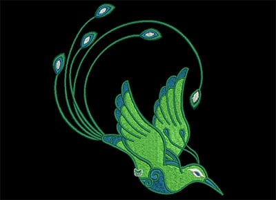 Embroidery Design: Birds of Paradise 3 Lg<br> 4.35w X 4.89h