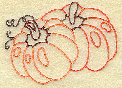 Embroidery Design: Pumpkins<br> 3.71w X 2.73h
