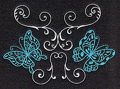 Embroidery Design: Butterflies Swirl I large<br> 4.97w X 3.58h
