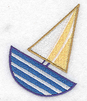 Embroidery Design: Sailboat<br> 2.02w X 2.78h
