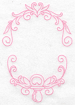 Embroidery Design: Monogram frame with pacifier large<br> 4.92w X 6.97h