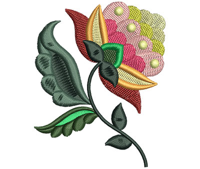 Embroidery Design: Big Jacobean Flower 1<br> 2.37w X 3.00h | Embroidery Legacy Embroidery Design: Big Jacobean Flower 1<br> 2.37w X 3.00h