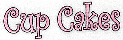 Embroidery Design: Cup Cakes large<br> 6.94w X 2.14h