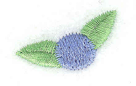 Embroidery Design: Blue Rosette A<br> 1.08w X 0.67h