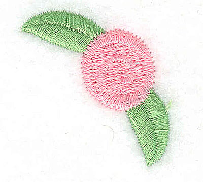 Embroidery Design: Pink Rosette large<br> 1.49w X 1.51h