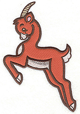 Embroidery Design: Antelope applique<br> 6.92w X 4.62h
