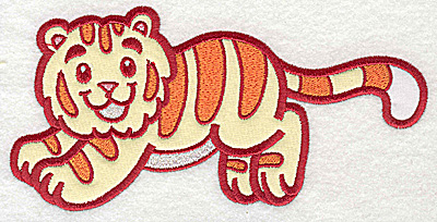 Embroidery Design: Tiger two appliques<br> 6.97w X 3.58h