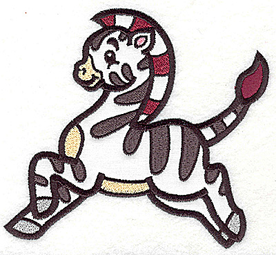 Embroidery Design: Zebra two appliques<br> 5.55w X 4.99h
