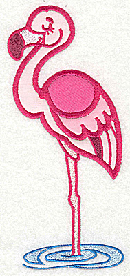 Embroidery Design: Flamingo three appliques<br> 6.97w X 3.03h