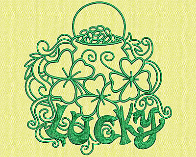 Embroidery Design: Pot Of Gold<br> 4.50w X 4.31h