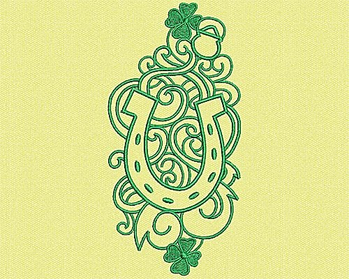 Embroidery Design: Horse shoe<br> 4.88w X 2.38h