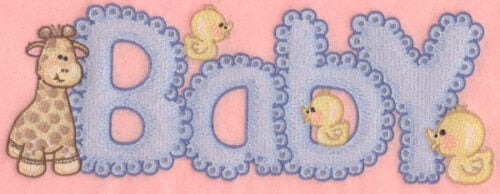Embroidery Design: Baby<br>10.92w X 3.92h