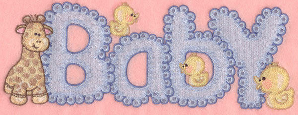 Embroidery Design: Baby<br>10.92w X 3.92h | Embroidery Legacy Embroidery Design: Baby<br>10.92w X 3.92h