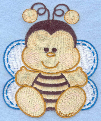 Embroidery Design: Bumble bee sitting small<br>3.25w X 3.91h | Embroidery Legacy Embroidery Design: Bumble bee sitting small<br>3.25w X 3.91h
