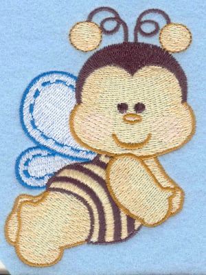 Embroidery Design: Flying bumble bee small<br>2.91w X 3.90h