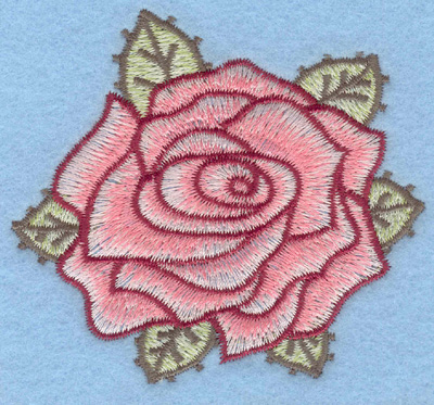 Embroidery Design: Rose large<br>3.30w X 3.01h | Embroidery Legacy Embroidery Design: Rose large<br>3.30w X 3.01h