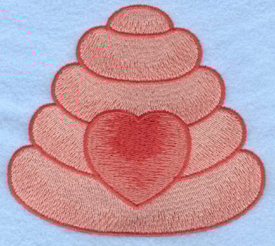 Embroidery Design: Beehive with heart large<br>4.56w X 4.10h | Embroidery Legacy Embroidery Design: Beehive with heart large<br>4.56w X 4.10h