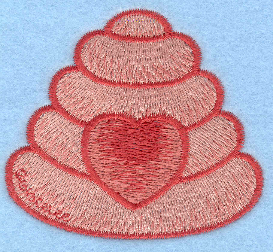 Embroidery Design: Beehive with heart medium<br>2.89w X 2.59h | Embroidery Legacy Embroidery Design: Beehive with heart medium<br>2.89w X 2.59h