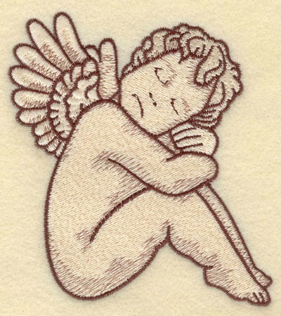 Embroidery Design: Sleeping Cherub Large<br>3.74w X 4.54h | Embroidery Legacy Embroidery Design: Sleeping Cherub Large<br>3.74w X 4.54h
