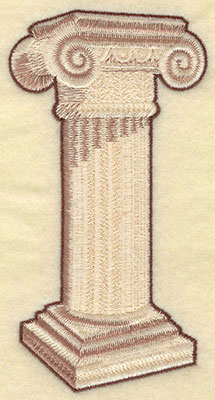 Embroidery Design: Pillar Large<br>2.99w X 5.76h