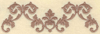 Embroidery Design: Romantic Wide Border One Color<br>6.59w X 2.13h