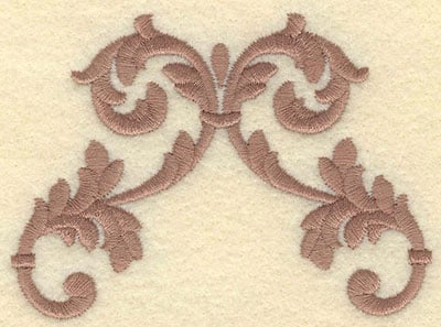 Embroidery Design: Romantic Single Border One Color<br>3.50w X 2.55h