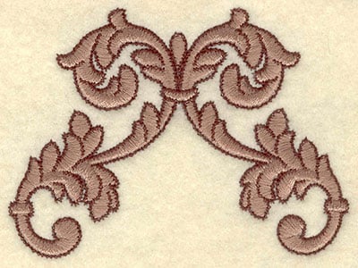 Embroidery Design: Romantic Single Border Two Color<br>3.50w X 2.52h