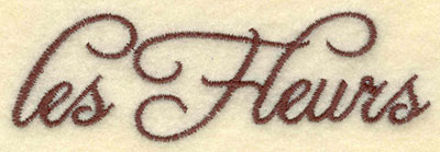 Embroidery Design: Les Fleurs<br>3.54w X 1.10h