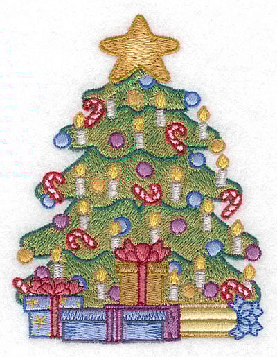 Embroidery Design: Christmas tree<br>3.79w X 5.00h