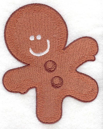 Embroidery Design: Gingerbread man large<br>4.07w X 5.00h