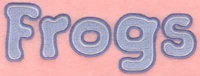 Embroidery Design: Frogs text<br>7.00w X 2.68h