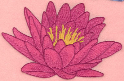 Embroidery Design: Water lily large<br>7.00w X 4.53h