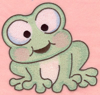 Embroidery Design: Frog sittling large<br>5.86w X 5.51h