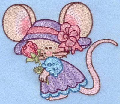 Embroidery Design: Girl mouse large<br>5.00w X 4.28h | Embroidery Legacy Embroidery Design: Girl mouse large<br>5.00w X 4.28h