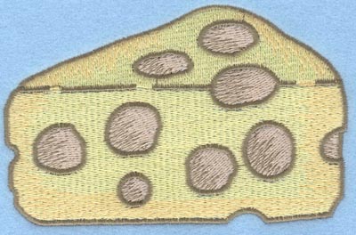 Embroidery Design: Cheese slice large<br>5.00w X 3.20h